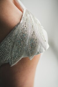 high neck open back wedding dress
