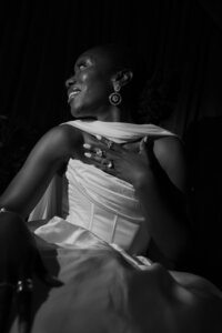 Editorial bridal photo by Southern California wedding photographer