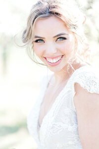 portland bride smiling