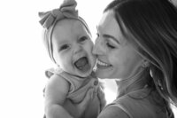 Edmonton Black & White Blacklit Mom & Daughter