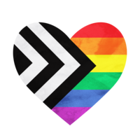 Colorful pride hearts decorating Rainbow Counselor website