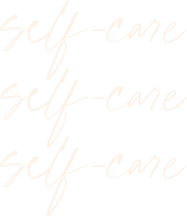 script text saying self-care three times
