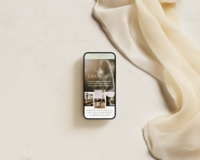 web design mockup for a wedding planner business