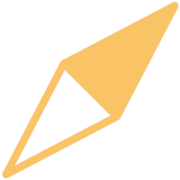 Compass needle icon pointing to the north east.