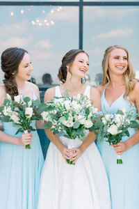 Bride and groom walk up memorial steps at their DC wedding