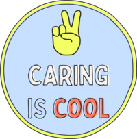 Caring is Cool Sticker