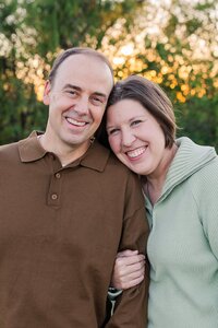 Sweet parents couple portrait