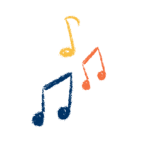 Hand drawn music symbols