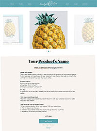 Shop product Artwork & Designs Showit website template The Template Emporium
