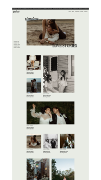Parker showit website template mockup