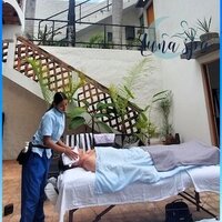 Multiple Luna Spa massage tables set up for group or couples’ in-home massage therapy in Sayulita, ideal for retreats and wellness events.