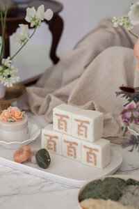 Decor at Baek-il celebration in Los Angeles