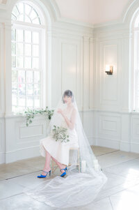 Illusion Neckline A-Line Wedding Dress with pockets