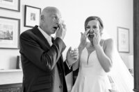 Grandmother having fun at wedding reception