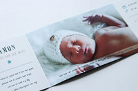 Foto in tweeluik geboortekaartje