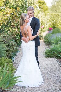 Bride and groom in surrey