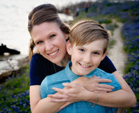 Golden Hour Family Portrait in rhome tx trees