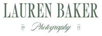 Lauren Baker Photography primary logo green