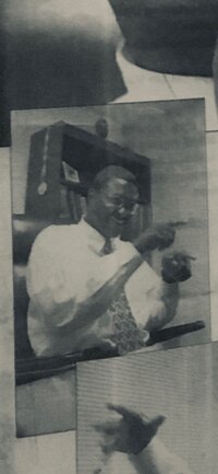 Web design example mockup on old device