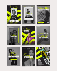 Bold and fearless, this sales-focused social media marketing template is perfect for visionaries scaling their creative businesses.
