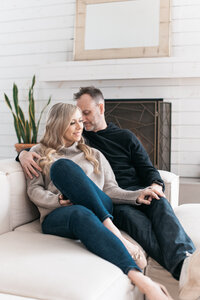 Man and woman sitting together