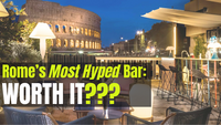 Youtube thumbnail - The Court terrace bar at Palazzo Manfredi at night overlooking illuminated Roman Colosseum