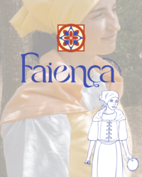 Maquette créée par Fenicia Studio pour l'identité visuelle d'une marque de broderie. Elle représente le logo aux couleurs de l'univers graphique sur un fond d'image couvrant la créatrice et une brodeuse provençale.