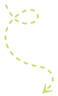 Illustration of a green child arrow representing affordable early childhood education in East Dallas at Bella Gardens.