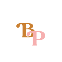 Brown and pink logo for Bailey Petrucelli medical copywriter