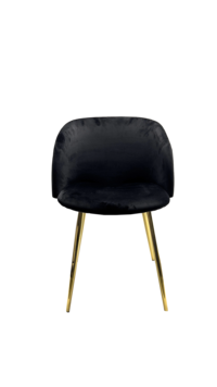 Gorgeous, dark blue/black velvet, upholstered modern accent chair with gold legs available for rent, perfect for adding some style and elegance to a photoshoot, photobooth, focal area at a wedding, conference, birthday party, bridal shower or baby shower in Milwaukee, WI.