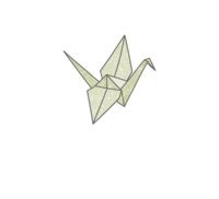 origami crane logo for Crane & Clover Retreat