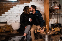 Wedding planner husband/wife team smooching while on break!
