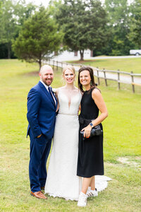 Eleanor Stenner with bride and groom at Birmingham wedding 