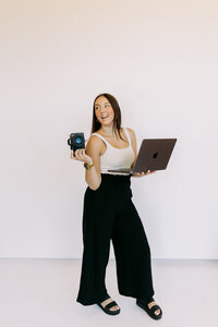 Engagement session in Indiana at a modern upscale bar