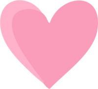 Simple illustration of a two tone pink heart