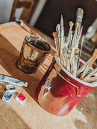 Watercolor and Acrylic paintings by fine artist and designer Caitlin Friebel