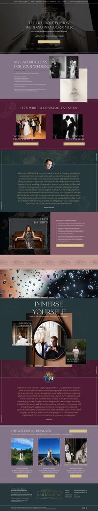 Screenshot of Kathryn's homepage