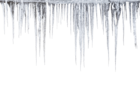 Multiple icicles with a transparent background