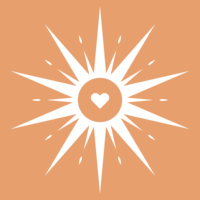 Custom orange sun icon for Jessica Santander jewelry brand