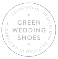 green wedding shoes badge