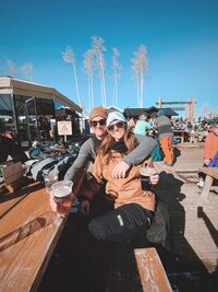 couple sitting on bench