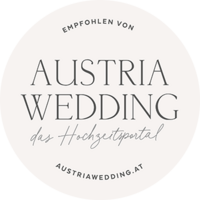 Logo: Empfohlen von Austria Wedding - das Hochzeitsportal - Ulrike Müller 