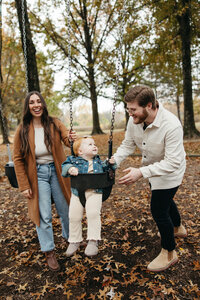 family photo at the park