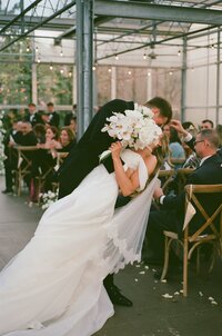 greenhouse wedding ceremony Ivy House Saugatuck Michigan