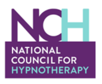 Purple and blue NCH logo for National council for hypnotherapy