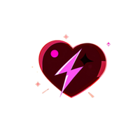 Rock and Roll Heart in Star of Rock Template Symbolizing Passion and Boldness