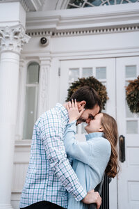 Couple Touching Noses Smiling