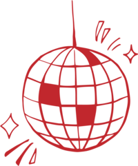 Piirroskuva discopallosta