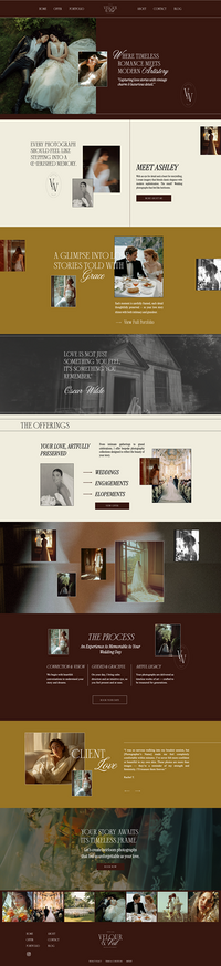 vintage wedding photographer website