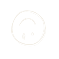 Hand-drawn sketch of upside-down smiley face